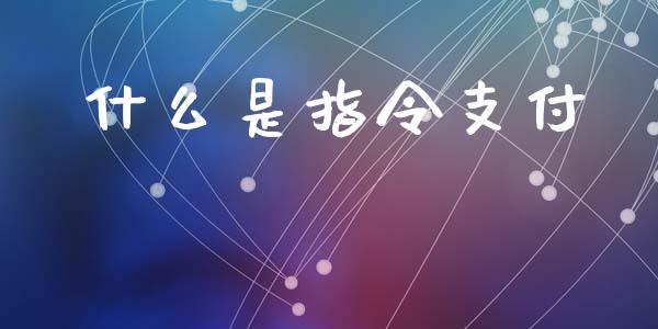 什么是指令支付_https://m.apzhendong.com_财经资讯_第1张