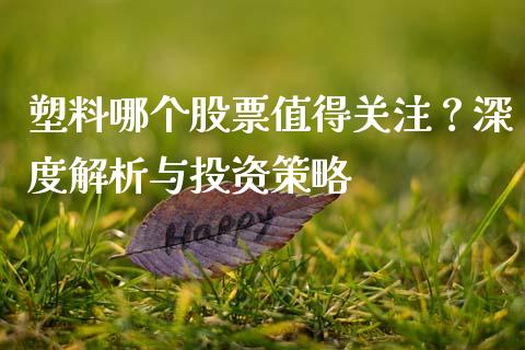 塑料哪个股票值得关注？深度解析与投资策略_https://m.apzhendong.com_全球经济_第1张