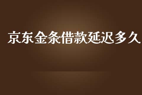 京东金条借款延迟多久_https://m.apzhendong.com_财经资讯_第1张