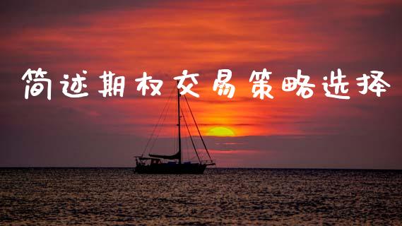 简述期权交易策略选择_https://m.apzhendong.com_期货行情_第1张