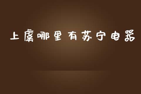 上虞哪里有苏宁电器_https://m.apzhendong.com_财务分析_第1张