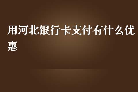 用河北银行卡支付有什么优惠_https://m.apzhendong.com_财务分析_第1张