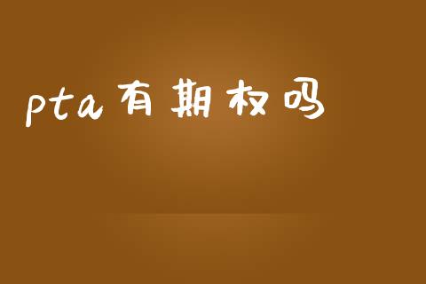 pta有期权吗_https://m.apzhendong.com_期货行情_第1张