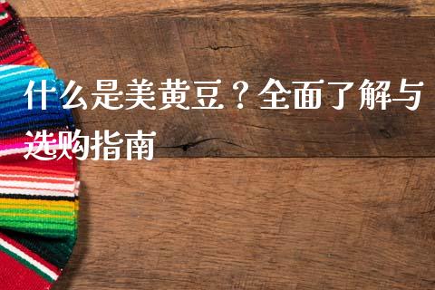什么是美黄豆？全面了解与选购指南_https://m.apzhendong.com_期货行情_第1张