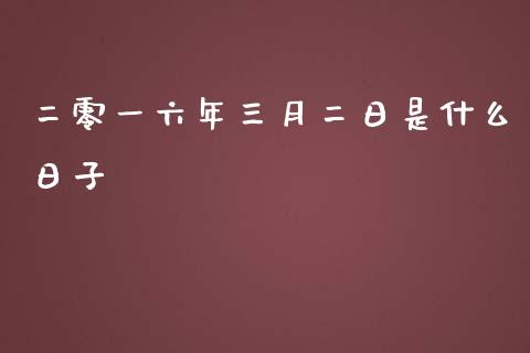 二零一六年三月二日是什么日子_https://m.apzhendong.com_财务分析_第1张