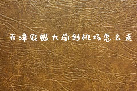 天津农银大学到机场怎么走_https://m.apzhendong.com_财务分析_第1张