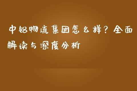 中铝物流集团怎么样？全面解读与深度分析_https://m.apzhendong.com_期货行情_第1张