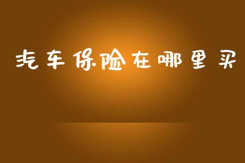 汽车保险在哪里买_https://m.apzhendong.com_全球经济_第1张