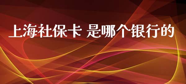 上海社保卡 是哪个银行的_https://m.apzhendong.com_期货行情_第1张
