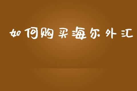 如何购买海尔外汇_https://m.apzhendong.com_财经资讯_第1张