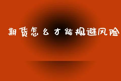期货怎么才能规避风险_https://m.apzhendong.com_财务分析_第1张