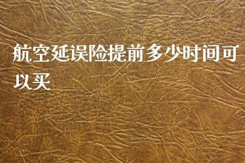 航空延误险提前多少时间可以买_https://m.apzhendong.com_财务分析_第1张