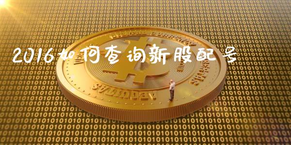 2016如何查询新股配号_https://m.apzhendong.com_财经资讯_第1张