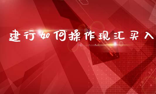 建行如何操作现汇买入_https://m.apzhendong.com_全球经济_第1张