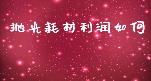 抛光耗材利润如何_https://m.apzhendong.com_全球经济_第1张