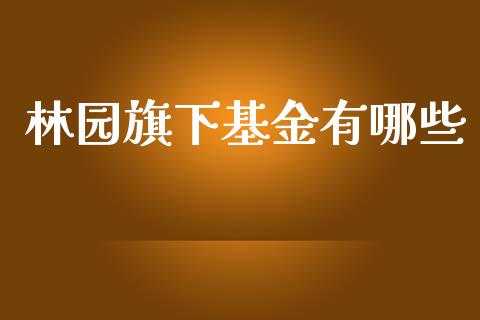 林园旗下基金有哪些_https://m.apzhendong.com_财经资讯_第1张