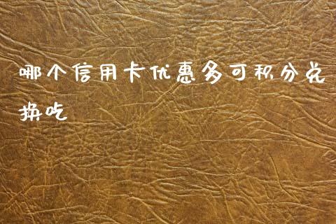 哪个信用卡优惠多可积分兑换吃_https://m.apzhendong.com_期货行情_第1张