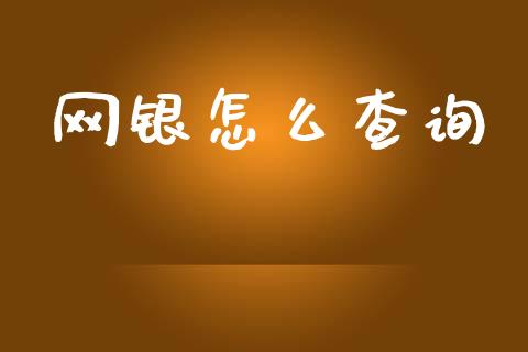 网银怎么查询_https://m.apzhendong.com_财经资讯_第1张