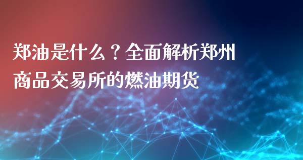 郑油是什么？全面解析郑州商品交易所的燃油期货_https://m.apzhendong.com_财务分析_第1张