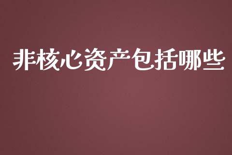 非核心资产包括哪些_https://m.apzhendong.com_全球经济_第1张