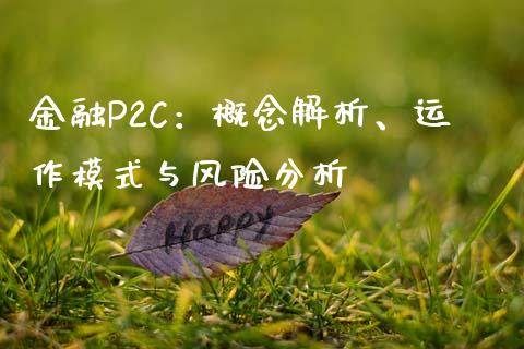金融P2C：概念解析、运作模式与风险分析_https://m.apzhendong.com_全球经济_第1张