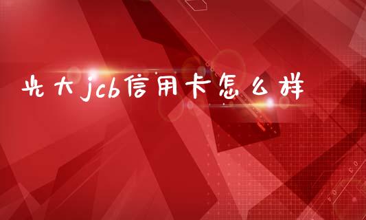 光大jcb信用卡怎么样_https://m.apzhendong.com_财务分析_第1张