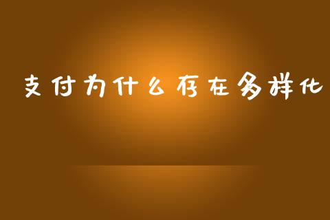 支付为什么存在多样化_https://m.apzhendong.com_财经资讯_第1张