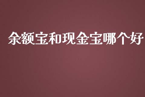 余额宝和现金宝哪个好_https://m.apzhendong.com_全球经济_第1张