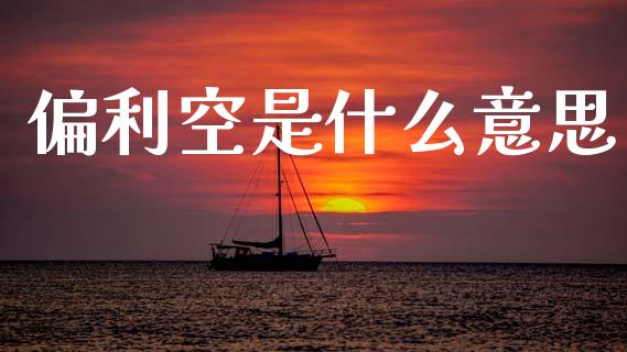 偏利空是什么意思_https://m.apzhendong.com_财务分析_第1张
