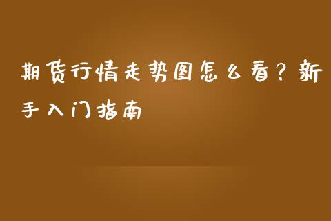 期货行情走势图怎么看？新手入门指南_https://m.apzhendong.com_财经资讯_第1张