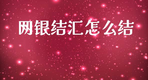 网银结汇怎么结_https://m.apzhendong.com_财务分析_第1张