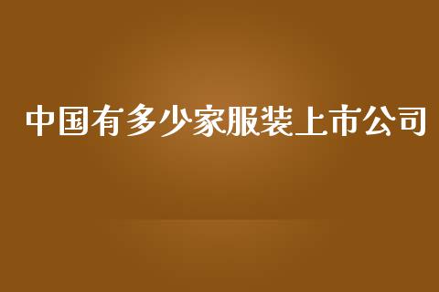 中国有多少家服装上市公司_https://m.apzhendong.com_财经资讯_第1张