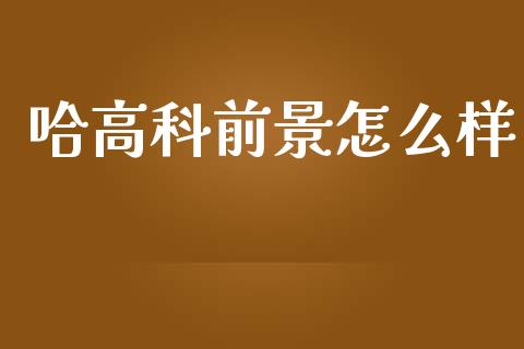 哈高科前景怎么样_https://m.apzhendong.com_全球经济_第1张