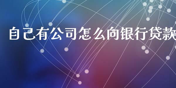 自己有公司怎么向银行贷款_https://m.apzhendong.com_财务分析_第1张