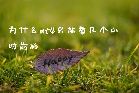 为什么mt4只能看几个小时前的_https://m.apzhendong.com_财务分析_第1张