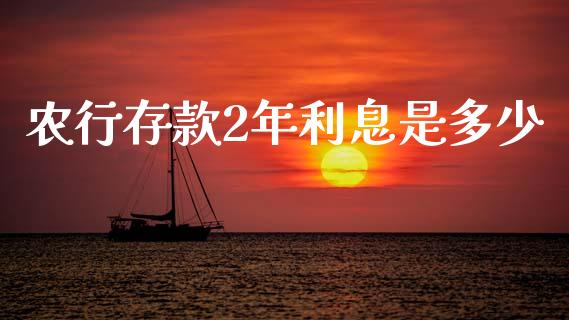 农行存款2年利息是多少_https://m.apzhendong.com_期货行情_第1张