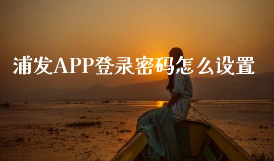 浦发APP登录密码怎么设置_https://m.apzhendong.com_财经资讯_第1张