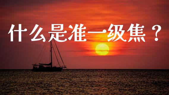 什么是准一级焦？_https://m.apzhendong.com_财务分析_第1张