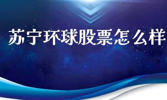 苏宁环球股票怎么样_https://m.apzhendong.com_期货行情_第1张