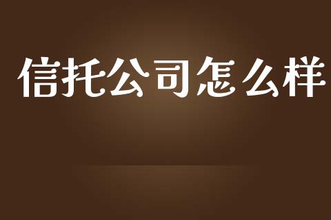 信托公司怎么样_https://m.apzhendong.com_全球经济_第1张