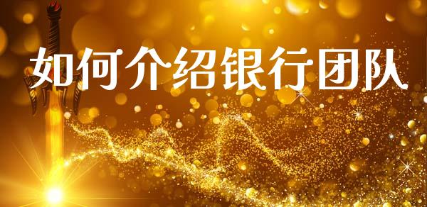 如何介绍银行团队_https://m.apzhendong.com_期货行情_第1张