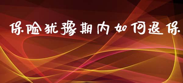 保险犹豫期内如何退保_https://m.apzhendong.com_财经资讯_第1张