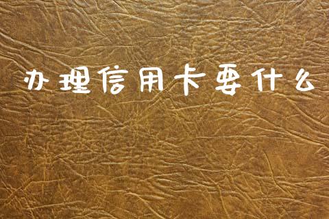办理信用卡要什么_https://m.apzhendong.com_财务分析_第1张