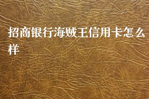 招商银行海贼王信用卡怎么样_https://m.apzhendong.com_财务分析_第1张