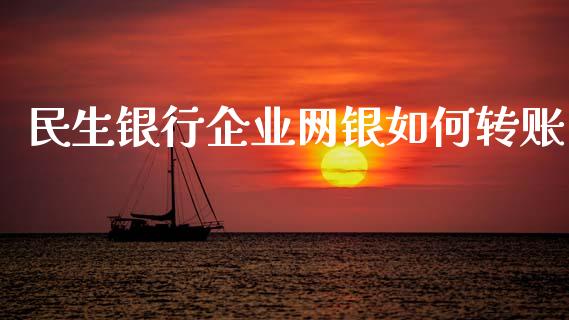 民生银行企业网银如何转账_https://m.apzhendong.com_财务分析_第1张