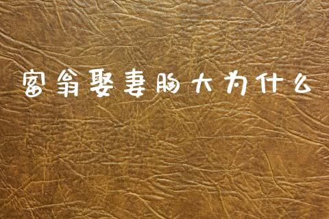 富翁娶妻胸大为什么_https://m.apzhendong.com_财经资讯_第1张
