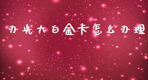 办光大白金卡怎么办理_https://m.apzhendong.com_期货行情_第1张