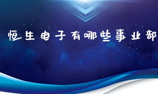 恒生电子有哪些事业部_https://m.apzhendong.com_财经资讯_第1张