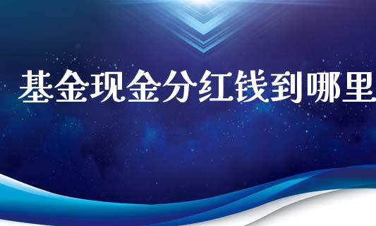 基金现金分红钱到哪里_https://m.apzhendong.com_财经资讯_第1张