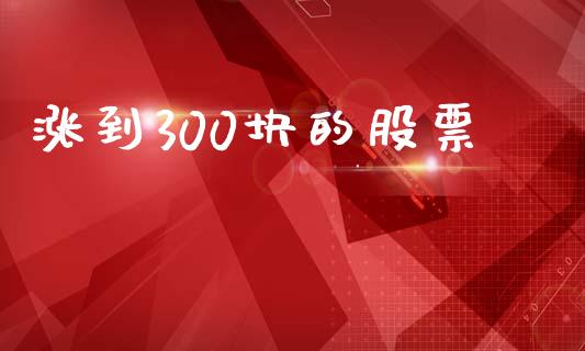 涨到300块的股票_https://m.apzhendong.com_全球经济_第1张
